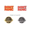 Pins Brooches Dont Panic Enamel Pins Custom Golden Sier Planet Brooch Lapel Badge Bag Cartoon Simple Fashion Jewelry Friends Gifts Dhdkp