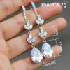 Dangle Earrings Huitan 2023 Trendy Women's Engagement Wedding Ear Accessories Aesthetic Pear Cubic Zirconia Drop