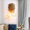 Lâmpada de parede estilo europeu resina ouro Little Lion lâmpadas quarto banheiro arandelas decorativas luzes corredor luxo luminárias de sala de estar