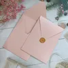 Greeting Cards 50pcs Elegant Vertical Wedding Invitation Envelope 136x195mm V-Flap 250gsm Pearl Paper Custom Color Custom Paper Bag 230720