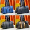 10A Borse da viaggio Keepall 35cm di alta qualità originali Mono Shadow Borsa unisex in vera pelle borsa piccola borsa da viaggio Borse per la spesa per le vacanze del fine settimana Fiore nero