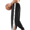 Männer Hosen Männer Training Lose Basketball Aufwärmen Offene Beine Atmungsaktive Polyester Wegreißen Elastische Taille Mit Taschen Taste Design 230721