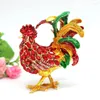 Jewelry Pouches Japanese And Korean Metal Artifact Enamelled Color Rooster Ornament Creative Home Gift Box