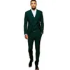 Trajes para hombres Blazers Último diseño del novio verde oscuro hueso froomsmen a medida para hombre, la chaqueta de boda de la fiesta de boda, vest312w