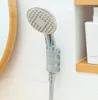 Badtillbehör Set Moverble Shower Head Holder med Suction Cup Justerbar återanvändbar silikon Punch-fria badrumskrokar Tillbehör