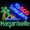 24 20 tum Margaritaville Det är 500 någonstans Diy Glass Neon Sign flex rep neonljus inomhus utomhus dekoration rgb spänning 110226y