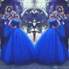 Dreamlike Cinderella Evening Dresses Ball Gown Mother And Daughter Prom Dress Tulle Off Shoulder Flowers Long Adult Child Pageant 273o
