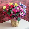 Decorative Flowers Artificial Flower Five-Fork Garden Home Decoration Fake Plant Silk Simulation Bonsai Living Room Wedding Supplies