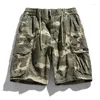 2024 shorts pour hommes 2023 hommes Mode d'été Coton armée armée tactique multi-poches pantalons courts décontractés camouflage lâche