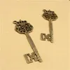 80 шт. Лот 22 70 мм антикварный металлический сплав Прекрасный большой ключ к ключам Crown подвесные винтажные ювелирные клавиши Charms261l