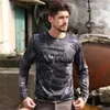 T-shirt da uomo T-shirt militare tattica da uomo Breaable Qui Dry T-shirt manica lunga da uomo Sport all'aria aperta Army Combat Camouflage Tee Tops Shirt J230721