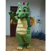 Factory direct Volwassen stripfiguur schattige groene draak Mascot Kostuum Halloween party costumes216Y