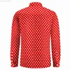 Herren-Freizeithemden, rot-weißes Herz-Hemd, gepunktet, Valentinstag-Freizeithemden, lange Ärmel, grafische Y2K-Blusen, Herbst-Vintage-Oversize-Kleidung, L230721