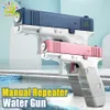 Sand Play Water Fun Huiqibao Children Manual pistol Portable Summer Beach Outdoor Shooting Pistol Fight Fantasy Toys For Boys Kids Game Adults 230720