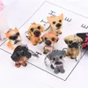 Keychains 3D Resin Cute Dog Key Chain For Lovers Animal Keyring Ring Holder Pom Gift Women Girl Bag Charms Car245y