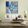 Contemporary Canvas Wall Art Spring Water Handmade Modern Decor for Hotel Room Decor