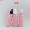 Garrafa de plástico rosa 100 ML com bomba de spray 100CC recipiente de cosméticos vazio embalagem de água 50 PC Lote de alta qualidade 272x