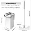 Mops Konco Nieuwste dweilset Handvrije vlakmopreiniging luie gereedschapsset Vloerreiniging Microvezelmop met emmer huisreiniger 230720