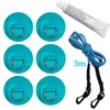 Kayak Accessories Sup Board Surfboard Dinghy Boat PVC Patch With Stainless Steel D Ring Deck Rigging Round Pad 3 M Elastic Bungee Rope Kit 230720