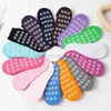 Hot Breathable Anti-friction Women Yoga exercise Socks Silicone dots Non Slip Pilates Barre Sports Dance Socks Slippers With Grips outdoor indoor trampoline sock