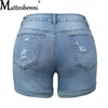 Damen-Shorts, Sommer-Denim, lässige Mode, lockere Loch-Jeans mit Taschen, Street Booty 230720