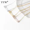 Jewerly Necklace Safety Pin Pendant Necklace Oval Chain with Rhinestone For Women305n
