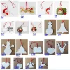 Stock 18 Styles Sublimation Mdf Christmas Ornaments Decorations Round Square Shape Decorations Hot Transfer Printing Blank Consumable LL