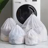 Çamaşır çantaları büyük çamaşır çantası örgü organizatör net kirli sütyen çorap iç çamaşırı ayakkabı deposu yıkama makinesi kapak kıyafetleri 230721