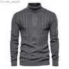 Men's Sweaters Men's Turtlenecks Sweater Knitwear Pullovers Solid Color Long Sleeve Striped Sweater Men's Casual Day Multi Color Sweater S-XXL Z230721