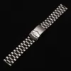 Nouveaux bracelets de montre en métal en acier inoxydable 316L non poli Bracelets de sécurité Boucle déployante Bracelets de montre mat 20mm 22mm2201