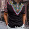 Męskie polo Osaka Polo Shirt African Clothing Style etniczny Tradycyjny zamek błyskawiczny 230720