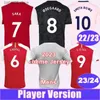 Saka White Jugador para hombres Jerseys de fútbol Jersey Pepe Tierney Gabriel Odegaard Smith Rowe Martinelli Marquinhos G. Jesús Home Home Away 3rd Football Wishs