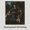 Leonardo Da Vinci Canvas Art de Maagd van de Rotsen Handgemaakte Figuur Renaissance Kunstwerk Schilderij Home Decor