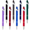 Ballpoint Pens Fashion 20pcs Stylus Computer Touch Screen Pen Kolorowanie Kolory Crystal Business Office Pen dla papierniczych Szkoły Office 230721