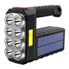 Multifunctionele zonne-energie zaklampen waterdichte 6LED 8 LED zaklamp Zaklampen USB zonne-energie opladen COB Lights Outdoor wandelen camping reizen fakkel lamp