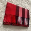 Klassiek bedrukte gelaagde sjaal Zachte kasjmier sjaal Modieuze sjaals voor mannen en vrouwen 200 70cm met origineel label297z