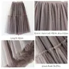 Jupes Maxi Long Tulle pour Femmes Noir Gothique Jupe Plissée Casual Party Fairycore Été Hiver Jupe Longue Falda Mujer 230720