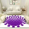 Ковры Черный белый вихревой иллюзический ковер для гостиной для мытья полиэфирная 3D-принцип Геометрическая геометрическая не скользящая площадь коврики спальни R230731