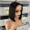 Brazilian Human Hair 4X4 Lace Closure Bob Wig Silky Straight Peruvian Virgin Hair 10-16inch 150% 180% 210% Density Natural Color