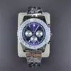 Reloj para hombre cuarzo navitimer reloj diseñador todos los diales funcionan correa de cuero relogio moda para mujer relojes de lujo aaa calidad 50MM azul hielo dh010 C23