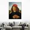 Klassieke canvas kunst portret van een man met medaille van Cosimo Sandro Botticelli religieuze schilderkunst handgemaakte hoge kwaliteit
