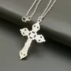 15Pc gothique croix collier pour hommes femmes Halloween noël nouvel an Goth bijoux cadeau T-02