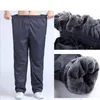 Männer Hosen 4XL 5XL 6XL Männer Winter Wasserdichte Jogginghose Hosen mit Reißverschluss Taschen Baggy Fleece Super Warm Sportswear Für