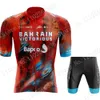 Cykeltröja sätter Team Bahrain Victorious Cycling Jersey Set Herr Summer Red Clothing Road Bike Shirts Suit Bicycle Bib Shorts MTB Ropa 230720