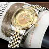 TEVISE Fashion Automatic Men Watch Luminous Mechanical Watches Gold Dial Skeleton Men Watches Business Men's Wristwatches 229n