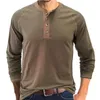 Heren Hoodies Linnen Shirt Met Lange Mouwen 2023 Herfst/Winter Mannen Ronde Hals T-shirt Effen Casual Losse Bodem Shirts