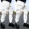 Pantalons pour hommes Hip Hop Streetwear Joggers Réfléchissant Cargo Hommes Casual Poche Noir Blanc Assortiment de Couleurs Pantalons de Survêtement Lâche Mode Pantalon