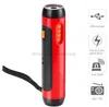 1800mAh Emergency Hand Crank Flashlight Radio Self Powered AM/FM Weather Radio för utomhusöverlevnad SOS Alarm avvecklas Power Bank Telefonladdningsfackla