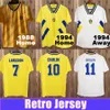 Fans Tops Tees 1994 Sweden LARSSON Mens Soccer Jerseys National Team Retro DAHLIN BROLIN INGESSON Home Yellow Away White Adult Football Shirts Uniforms T230720