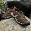 Sandalen Sommer echte Schuhe atmungsaktives Design Outdoor Herrenleder Sandalen Mode Gehen Roman Sneakers 230720